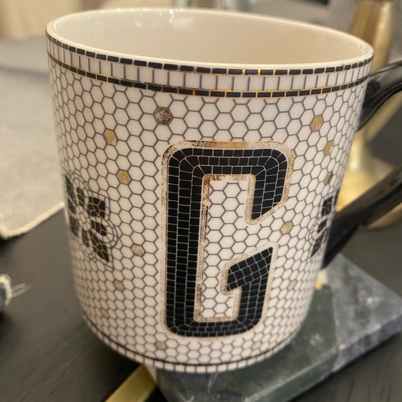Anthropologie Margot Monogram Tiled Letter G Mug - Picture 3 of 7